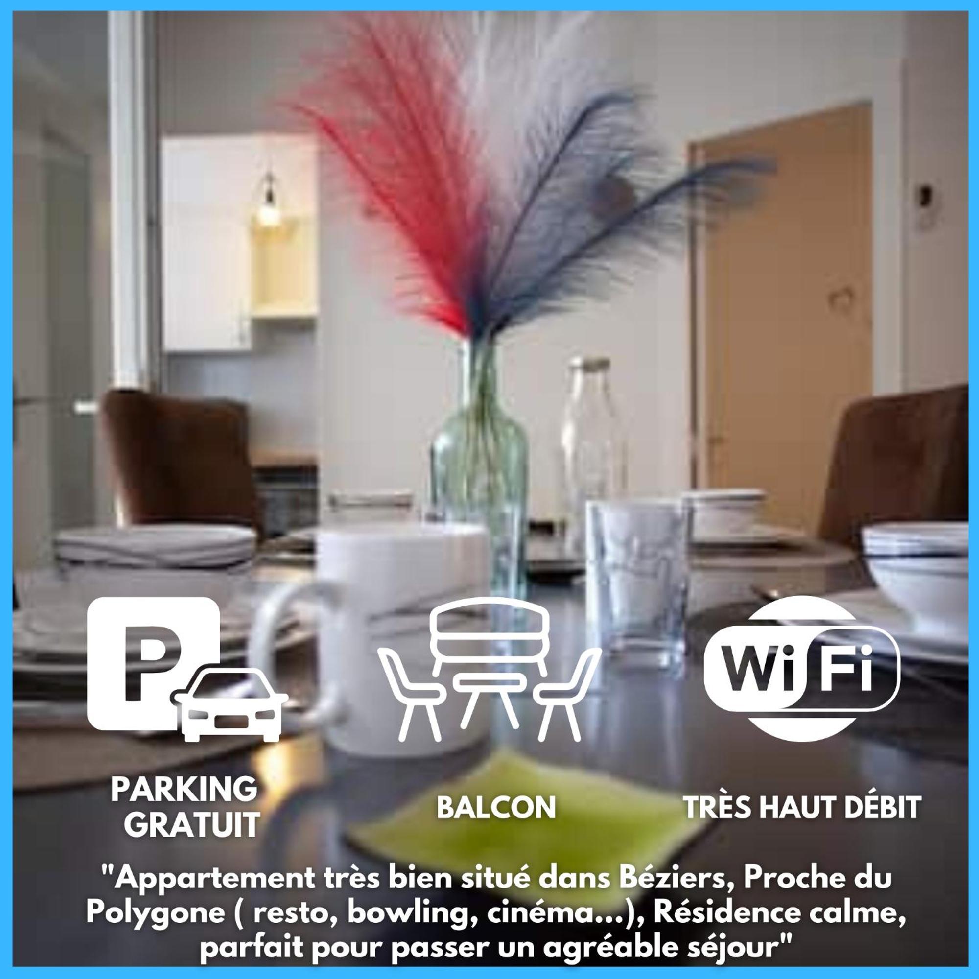 Le Cypres - Appartement Ideal Pour Vos Vacances Ou Vos Deplacements Professionnels A Beziers Ngoại thất bức ảnh